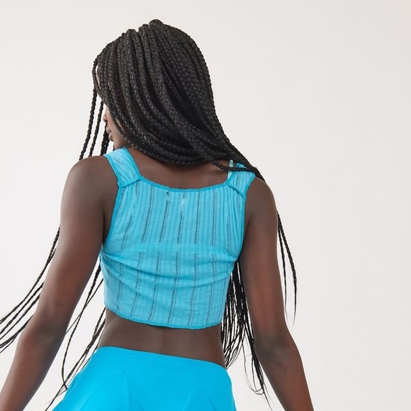 NWT Urban Outfitters Flora Corset Tank Top - Picture 2 of 2